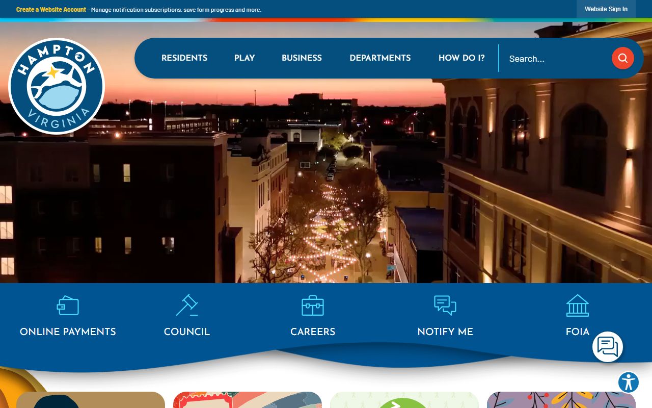 Hampton city government portal for death index research