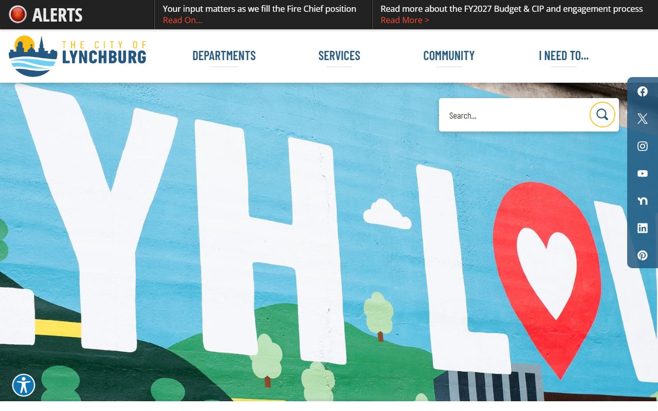 Lynchburg city government portal for death index research