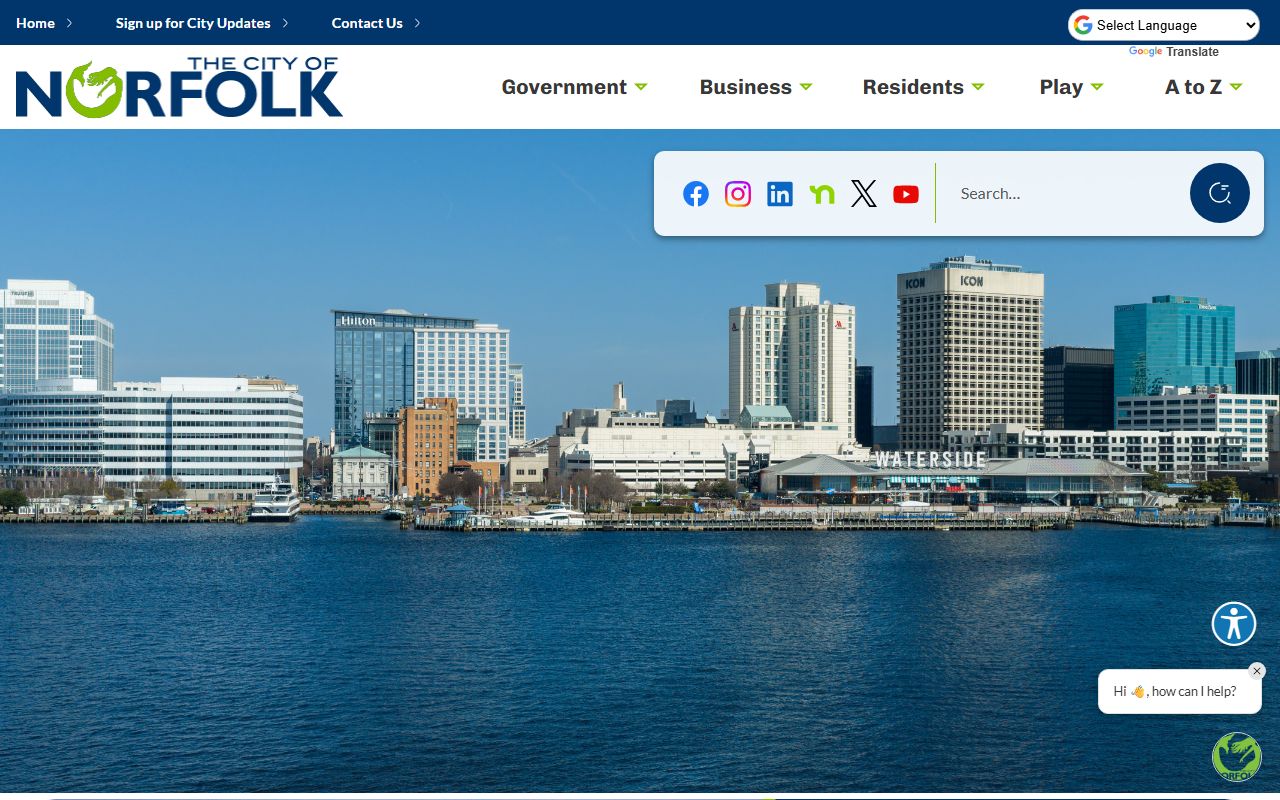 Norfolk city government portal for death index research