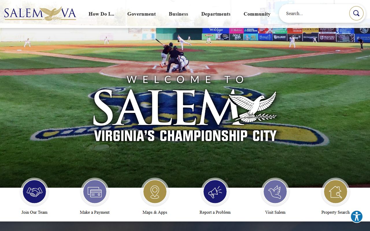 Salem Virginia city government portal death index records
