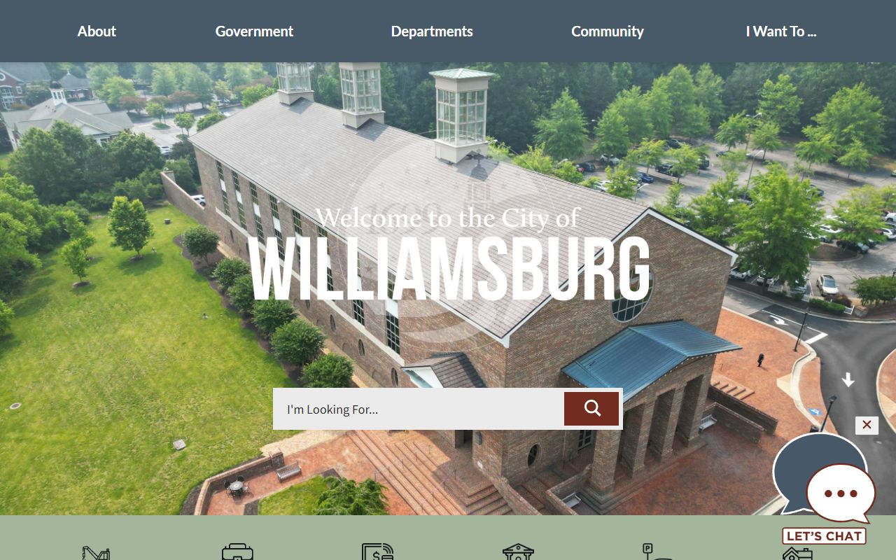 Williamsburg Virginia city government portal death index records