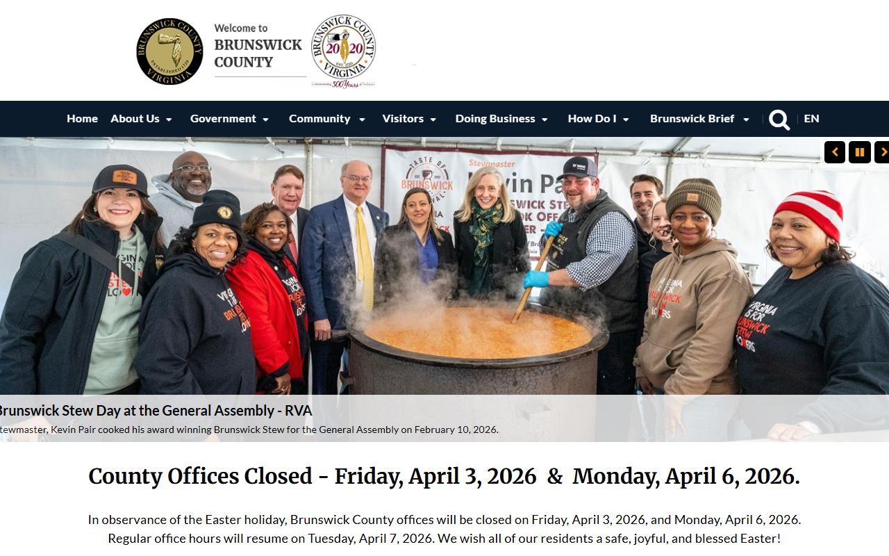 Brunswick County official government website death index