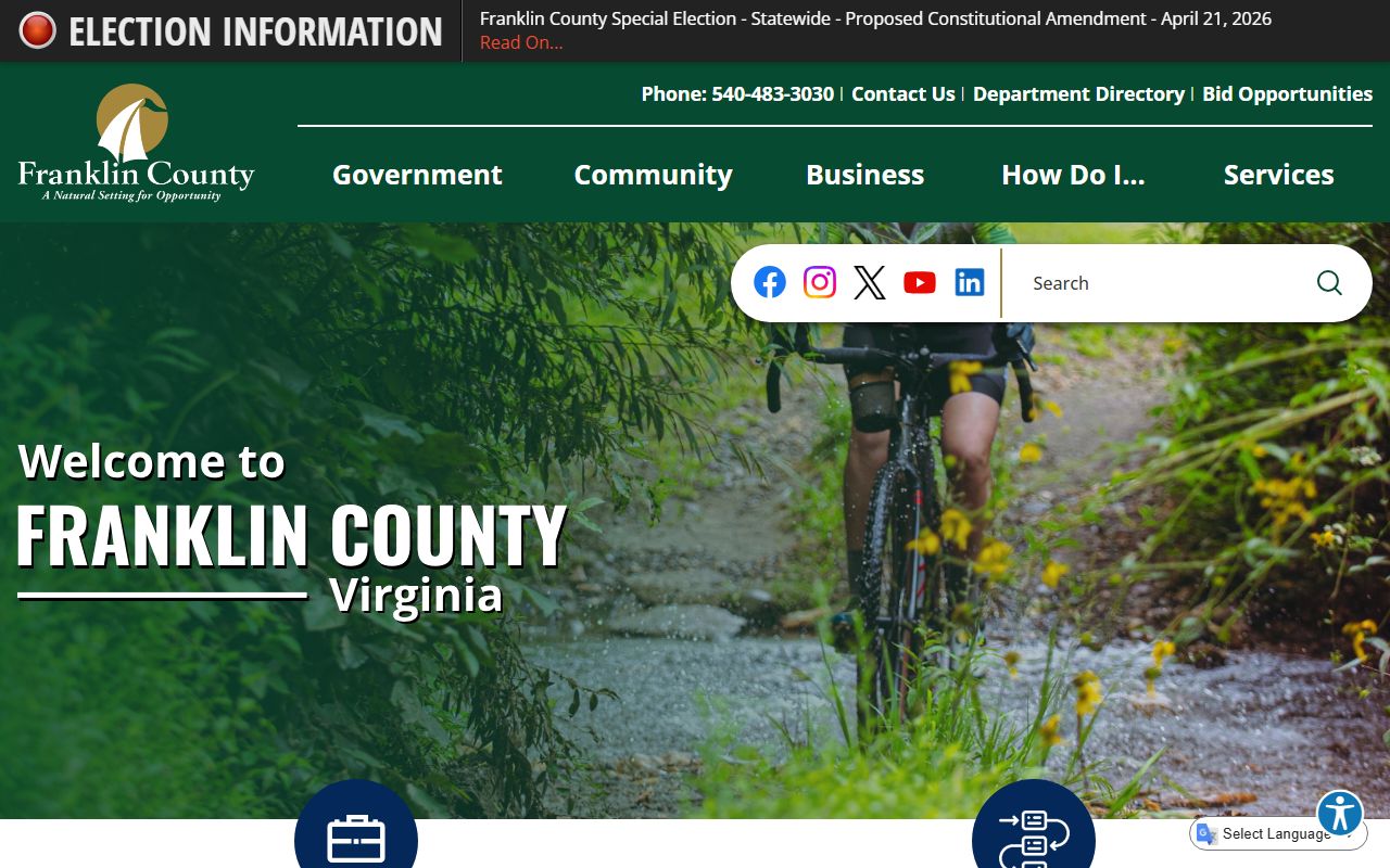 Franklin County official government website death index