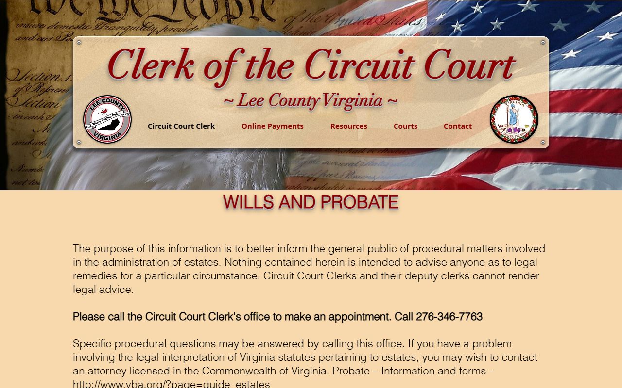 Lee County Virginia government portal death index records