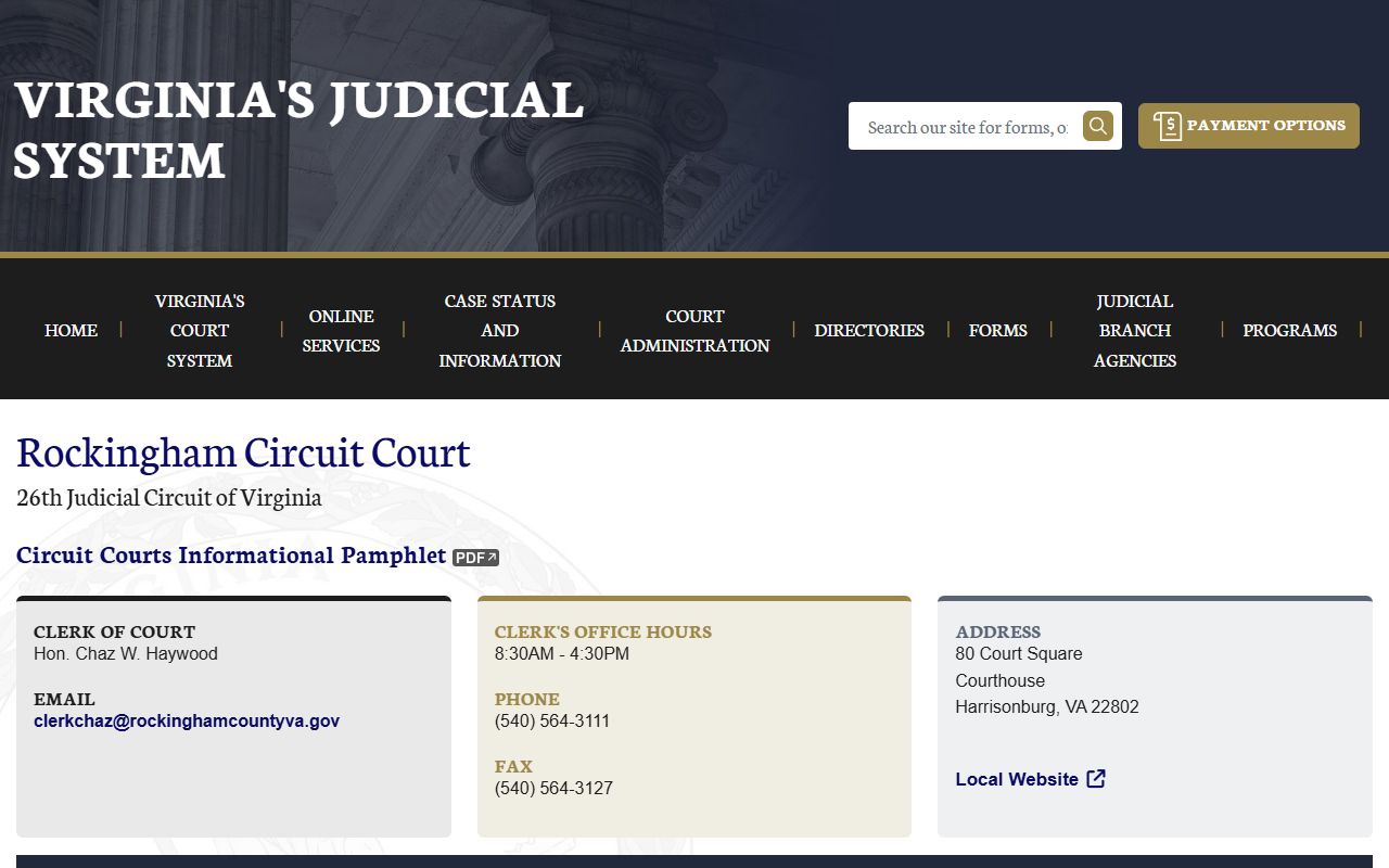 Rockingham County Virginia state judiciary circuit court death index